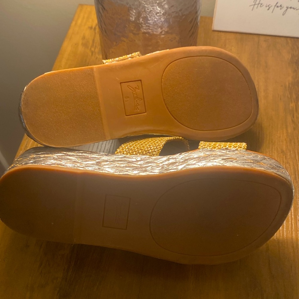 Zodiac Tan Woven Platform Sandals size 8.5 - Picture 7 of 7